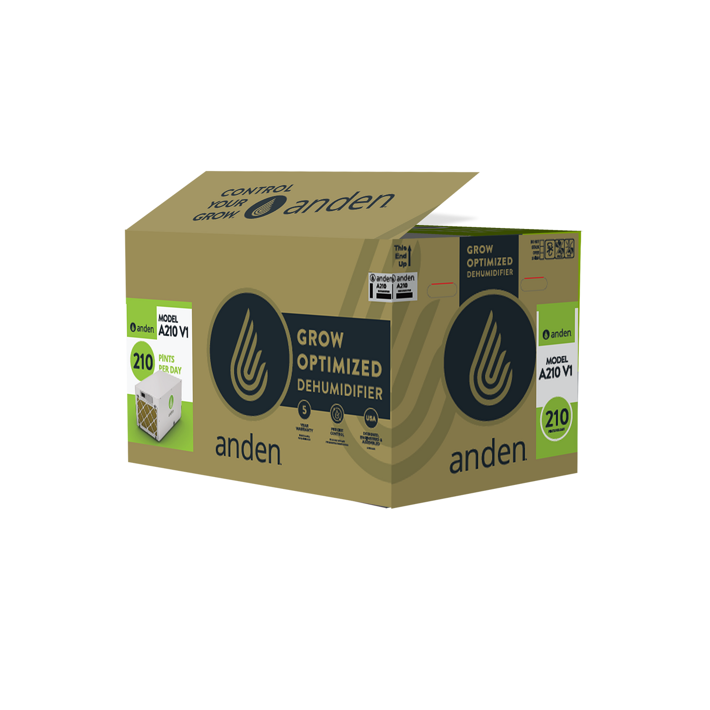 Industrial Grade Dehumidifier, 210 Pints/Day 240v