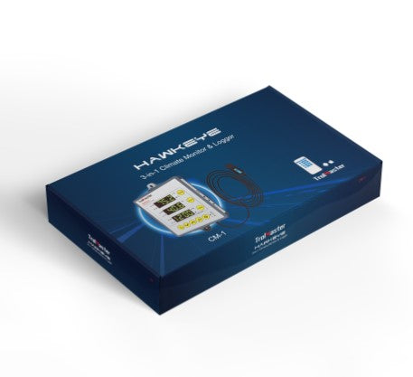 Legacy Hawkeye 3-in-1 Monitor & Logger (Temp/Humid/CO2) Sensor, Ethernet Adapter, Free Smartphone App