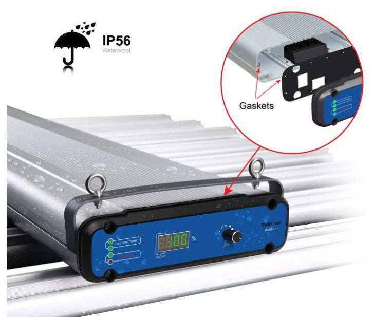 ThinkGrow Model-H 630W Horticulture LED Grow Light with spectrum adjustability