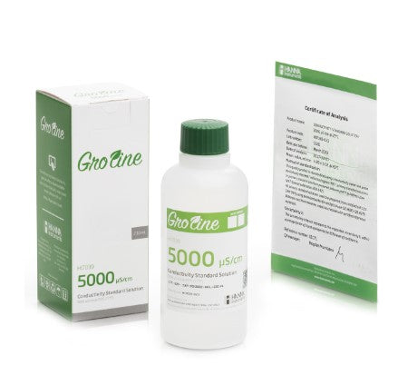 GroLine 5000 µS/cm Conductivity Standard with Certificate (230mL x 2nos)