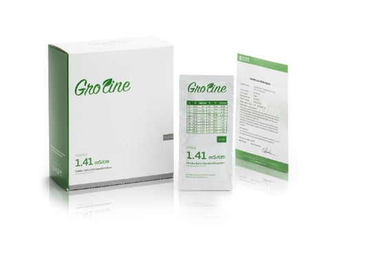 GroLine 1413 uS/cm Conductivity Standard Sachets, 20 mL (25 pcs.)