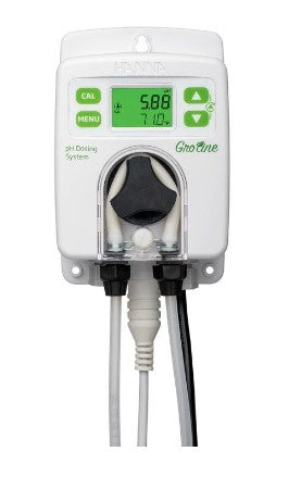 GroLine pH dosing system with HI10063 pH probe, injection fitting and tubing (HI981412-10 with in-line mounting kit)