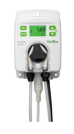 GroLine pH dosing system with HI10063 pH probe, panel mounted flow cell, injection fitting and tubing