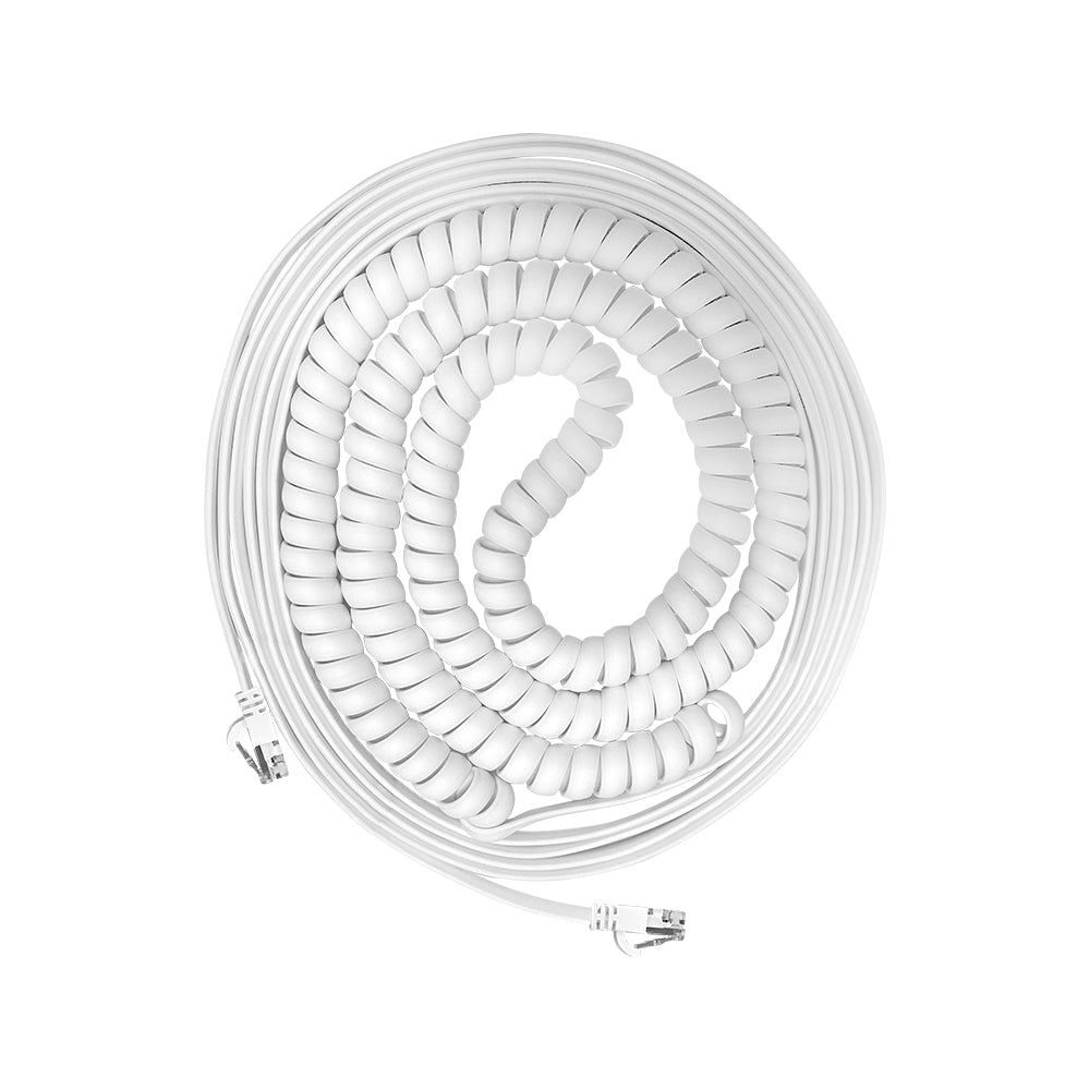 25' RJ12 coiled Communication Cable