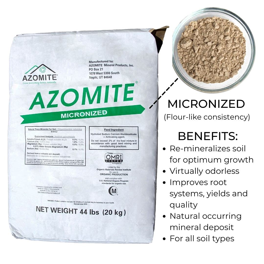 AZOMITE Micronized amendment minerals for soil (50 bags per pallet)