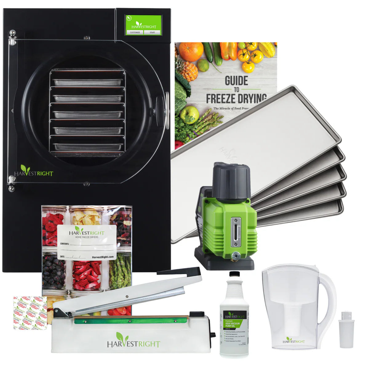 COUNTERTOP PRO FREEZE DRYER SAGE GREEN 4 TRAY W/MYLAR STARTER KIT