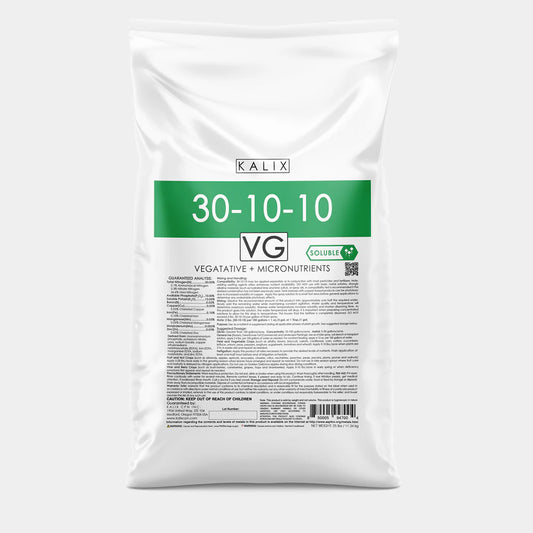 KALIX 30-10-10 – Water Soluble High Nitrogen Fertilizer for Soil, Foliar and Fertigation Use (25 lb)
