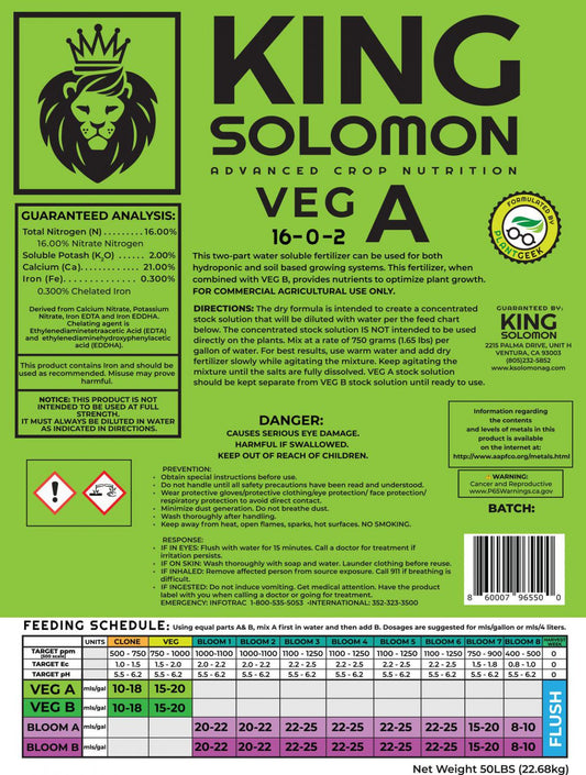 King Solomon Veg A – Dry fertilizer