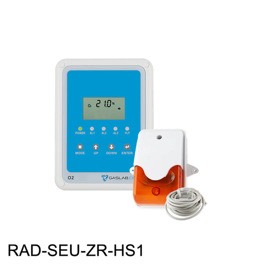Single-Sensor O2 Deficiency & Enrichment Monitor with Horn Strobe