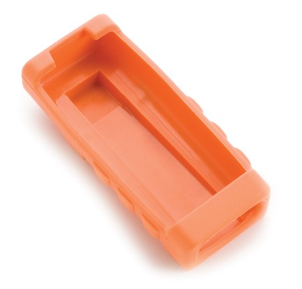 Orange Shockproof Rubber Boot for Hanna Meters measuring 6”x2.3”x12”