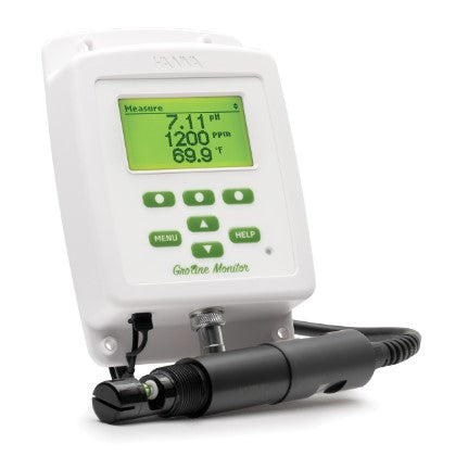 GroLine Monitor for Hydroponic Nutrients with Inline Probe with 3/4" threaded connection; 115 VAC