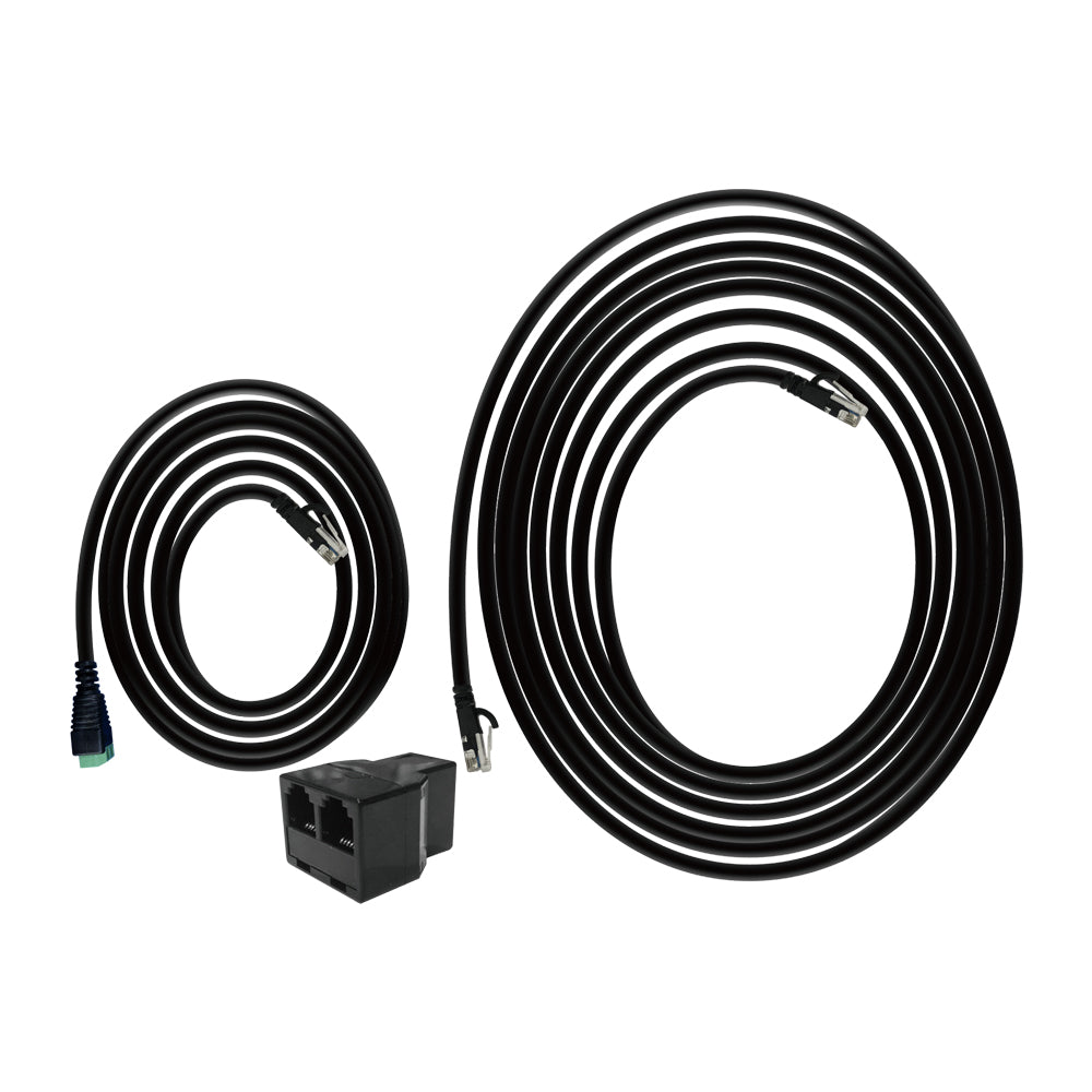 Hydro-X RJ12 to 3.5 Jack Convertor Cable Set: (1x 4' RJ12 to 3.5 Jack Convertor Cable; 1x RJ12 T-Splitter, 1x16' RJ12 Cable)
