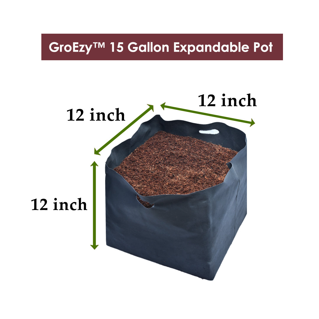 GroEzy 15 Gallon Expandable Pots in Bundle Packing