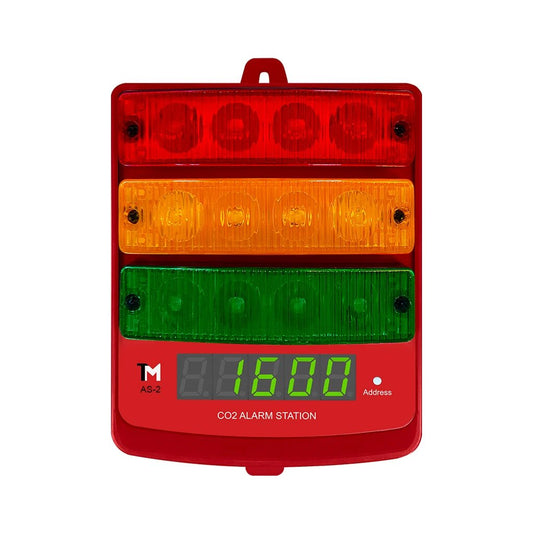 CO2 Alarm Station (audio/visual) + LED display indicator with cable set